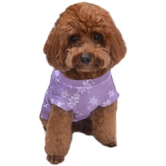 Lavender And White Flowers Dog T-shirt by SpinnyChairDesigns