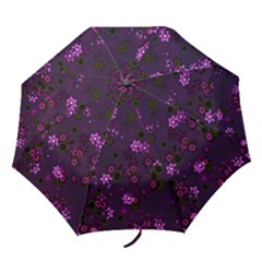 Purple Flowers Folding Umbrellas