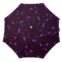 Purple Flowers Straight Umbrellas