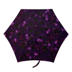 Purple Flowers Mini Folding Umbrellas