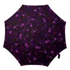 Purple Flowers Hook Handle Umbrellas (medium) by SpinnyChairDesigns