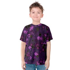 Purple Flowers Kids  Cotton Tee