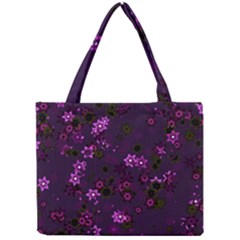 Purple Flowers Mini Tote Bag