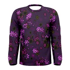 Purple Flowers Men s Long Sleeve Tee