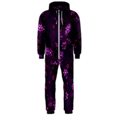 Purple Flowers Hooded Jumpsuit (Men) 