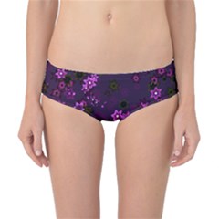 Purple Flowers Classic Bikini Bottoms