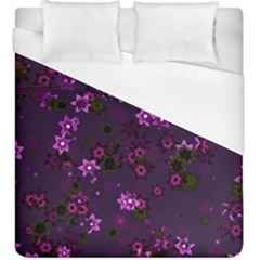 Purple Flowers Duvet Cover (King Size)