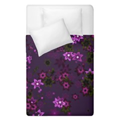 Purple Flowers Duvet Cover Double Side (Single Size)