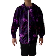 Purple Flowers Kids  Hooded Windbreaker