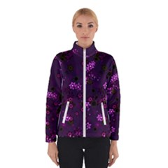 Purple Flowers Winter Jacket