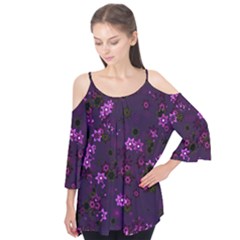 Purple Flowers Flutter Tees