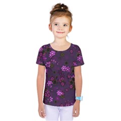 Purple Flowers Kids  One Piece Tee