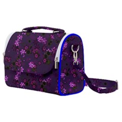 Purple Flowers Satchel Shoulder Bag