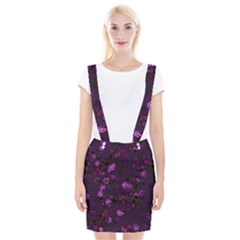 Purple Flowers Braces Suspender Skirt by SpinnyChairDesigns