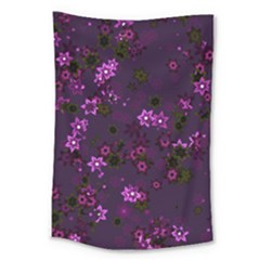 Purple Flowers Large Tapestry