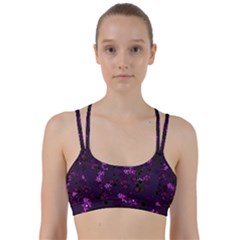 Purple Flowers Line Them Up Sports Bra