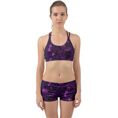 Purple Flowers Back Web Gym Set