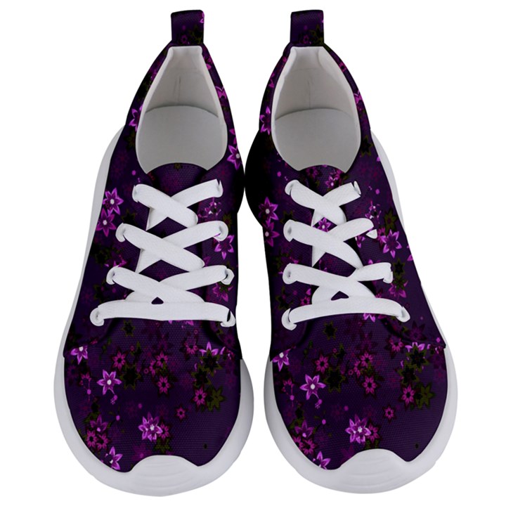 Purple Flowers Women s Lightweight Sports Shoes