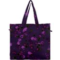 Purple Flowers Canvas Travel Bag View1