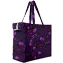 Purple Flowers Canvas Travel Bag View3