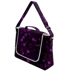 Purple Flowers Box Up Messenger Bag by SpinnyChairDesigns