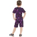 Purple Flowers Kids  Tee and Shorts Set View2