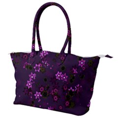 Purple Flowers Canvas Shoulder Bag