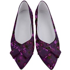 Purple Flowers Women s Bow Heels