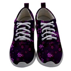 Purple Flowers Athletic Shoes