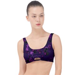 Purple Flowers The Little Details Bikini Top