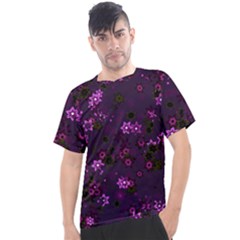 Purple Flowers Men s Sport Top