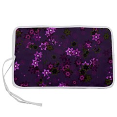 Purple Flowers Pen Storage Case (s)