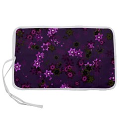 Purple Flowers Pen Storage Case (L)