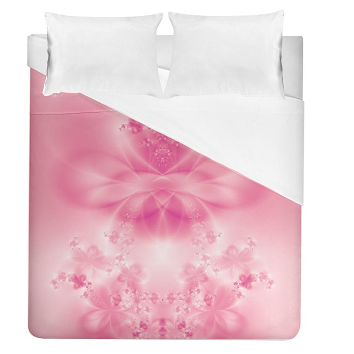 Pink Floral Pattern Duvet Cover (Queen Size)