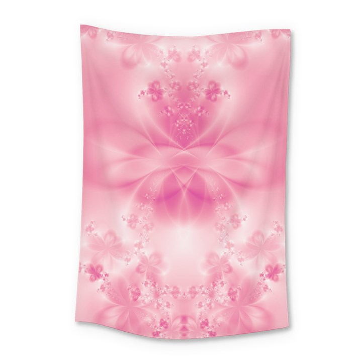 Pink Floral Pattern Small Tapestry