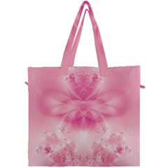 Pink Floral Pattern Canvas Travel Bag by SpinnyChairDesigns