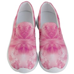 Pink Floral Pattern Men s Lightweight Slip Ons by SpinnyChairDesigns