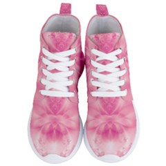 Pink Floral Pattern Women s Lightweight High Top Sneakers by SpinnyChairDesigns