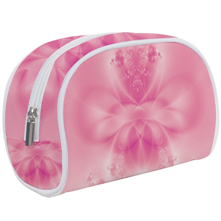 Pink Floral Pattern Makeup Case (Large)