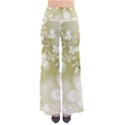 Olive Green With White Flowers So Vintage Palazzo Pants View1