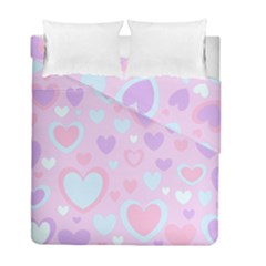 Unicorn Hearts Duvet Cover Double Side (full/ Double Size) by MooMoosMumma