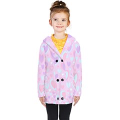 Unicorn Hearts Kids  Double Breasted Button Coat by MooMoosMumma