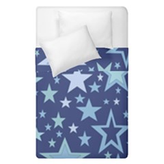 Stars Blue Duvet Cover Double Side (single Size) by MooMoosMumma