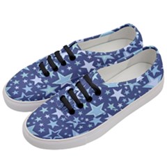 Stars Blue Women s Classic Low Top Sneakers by MooMoosMumma