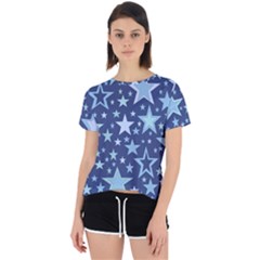 Stars Blue Open Back Sport Tee