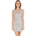 Ash Grey Floral Pattern Bodycon Dress View1