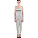 Ash Grey Floral Pattern One Piece Catsuit View1