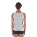 Ash Grey Floral Pattern Sport Tank Top  View2