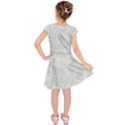 Ash Grey Floral Pattern Kids  Short Sleeve Dress View2