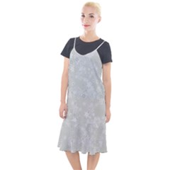 Ash Grey Floral Pattern Camis Fishtail Dress by SpinnyChairDesigns